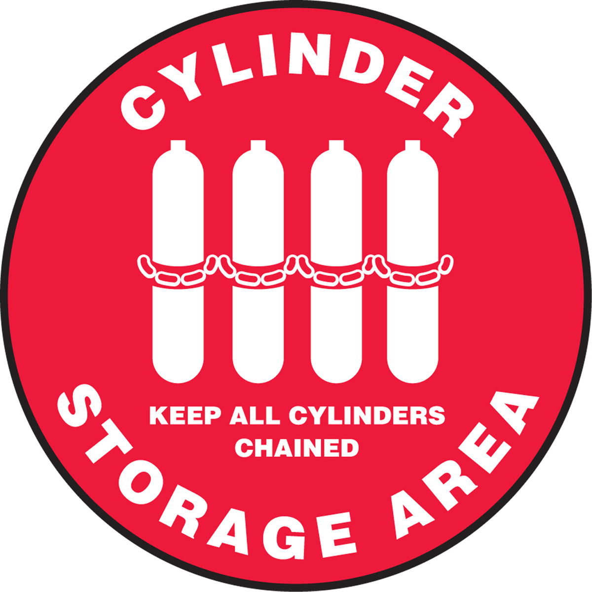 ""Cylinder Storage Area"" Slip-Gard™ Floor Sign - SGH830