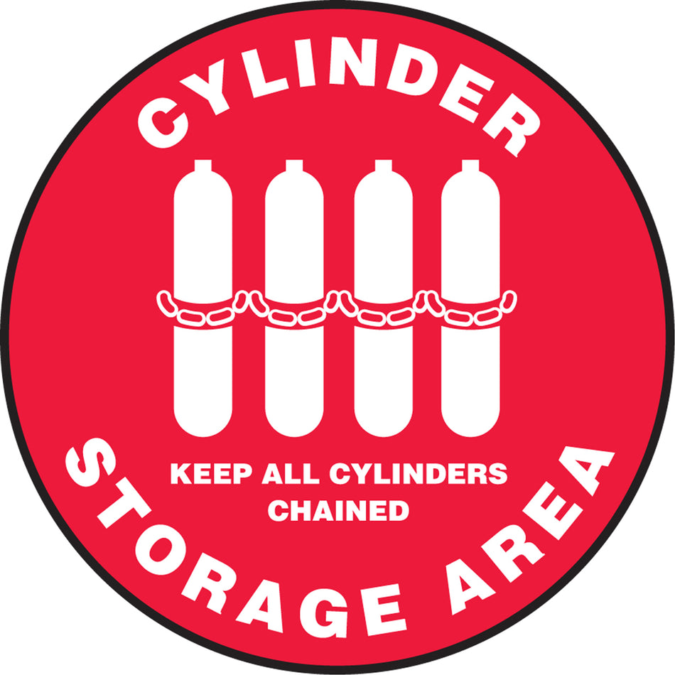 ""Cylinder Storage Area"" Slip-Gard™ Floor Sign - SGH830