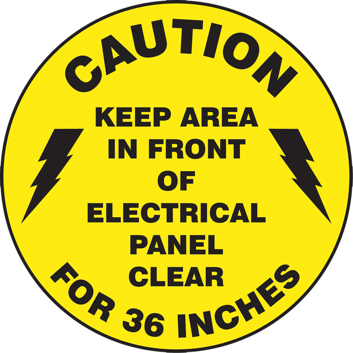 ""Keep Area In Front of Electrical Panel Clear"" Slip-Gard™ Floor Sign - SGH831