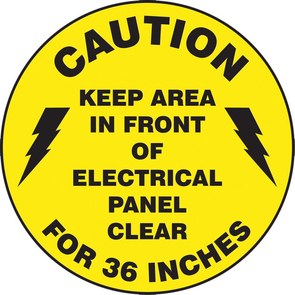 ""Keep Area In Front of Electrical Panel Clear"" Slip-Gard™ Floor Sign - SGH831