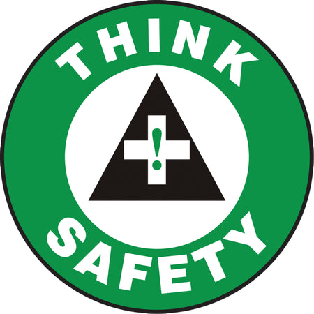 ""Think Safety"" Slip-Gard™ Floor Sign - SGH834