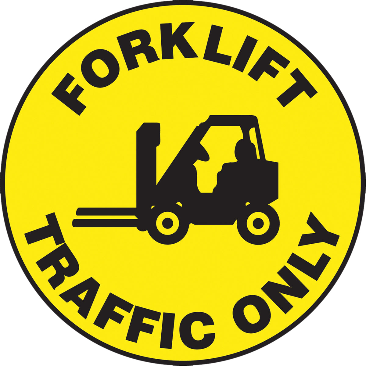 ""Forklift Traffic Only"" Slip-Gard™ Floor Sign - SGH836