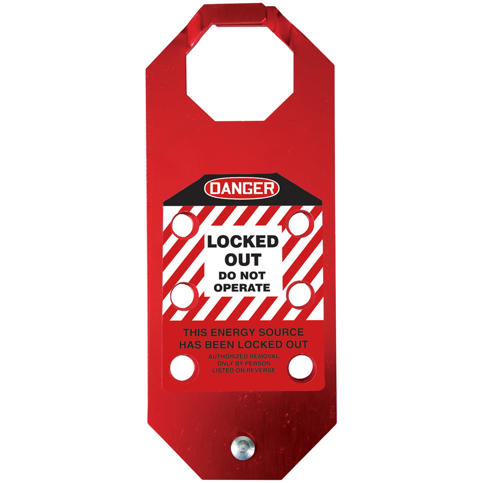 Stopout® OSHA Danger Aluma-Tag™ Locked Out Do Not Operate Hasp - SGH860