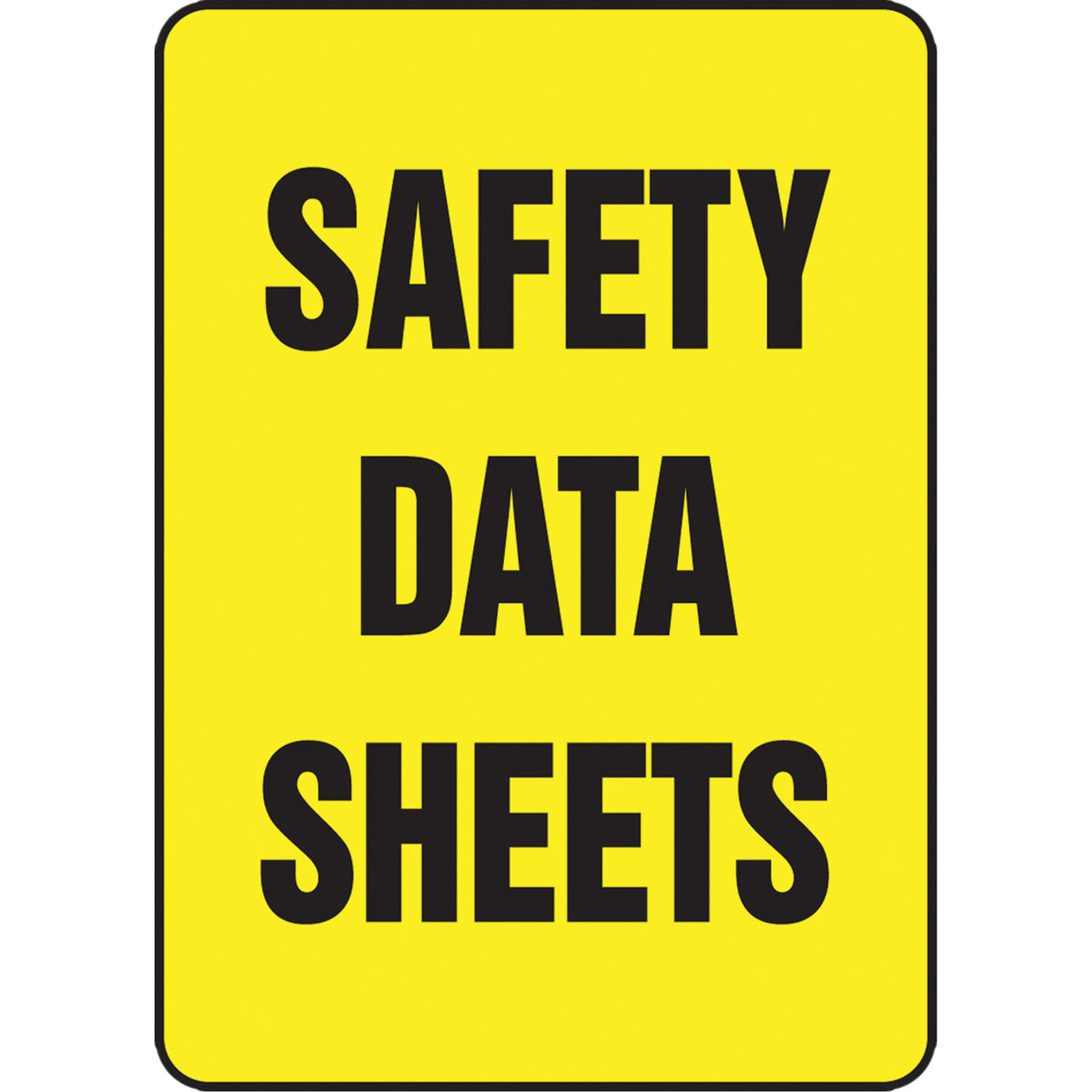 ""Safety Data Sheets"" Sign - SGH882