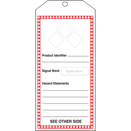 GHS Jumbo Safety Tag - SGH886