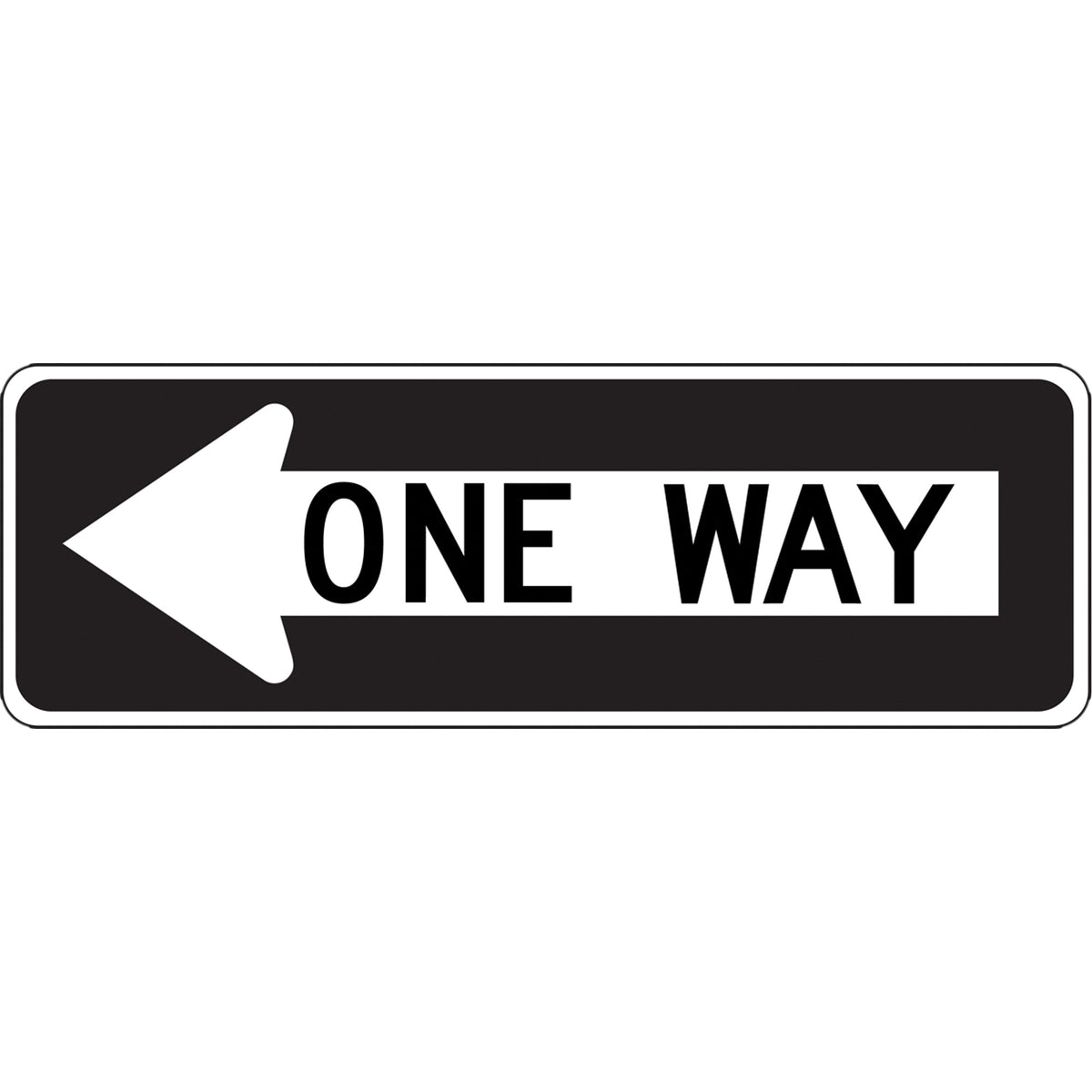 One Way Left Arrow Lane Guidance Sign - SGH892