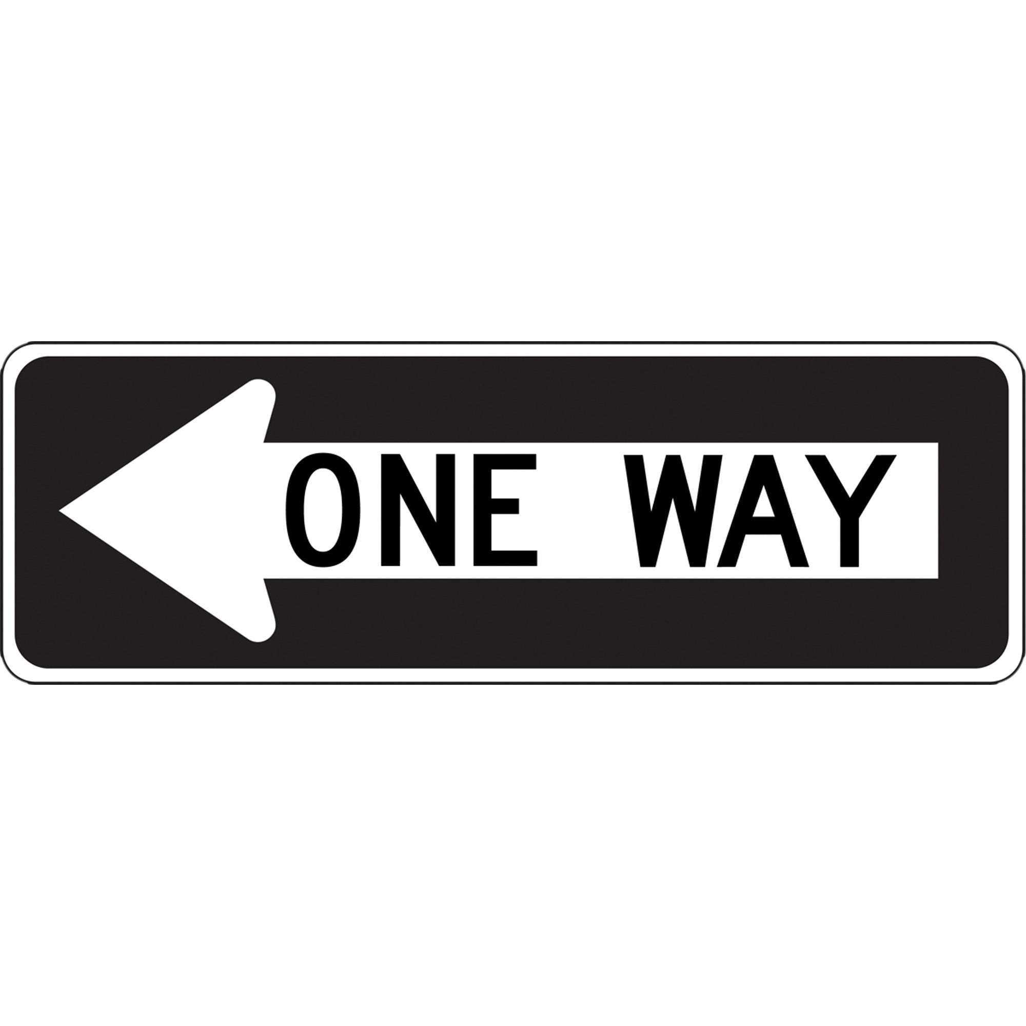 One Way Left Arrow Lane Guidance Sign - SGH892