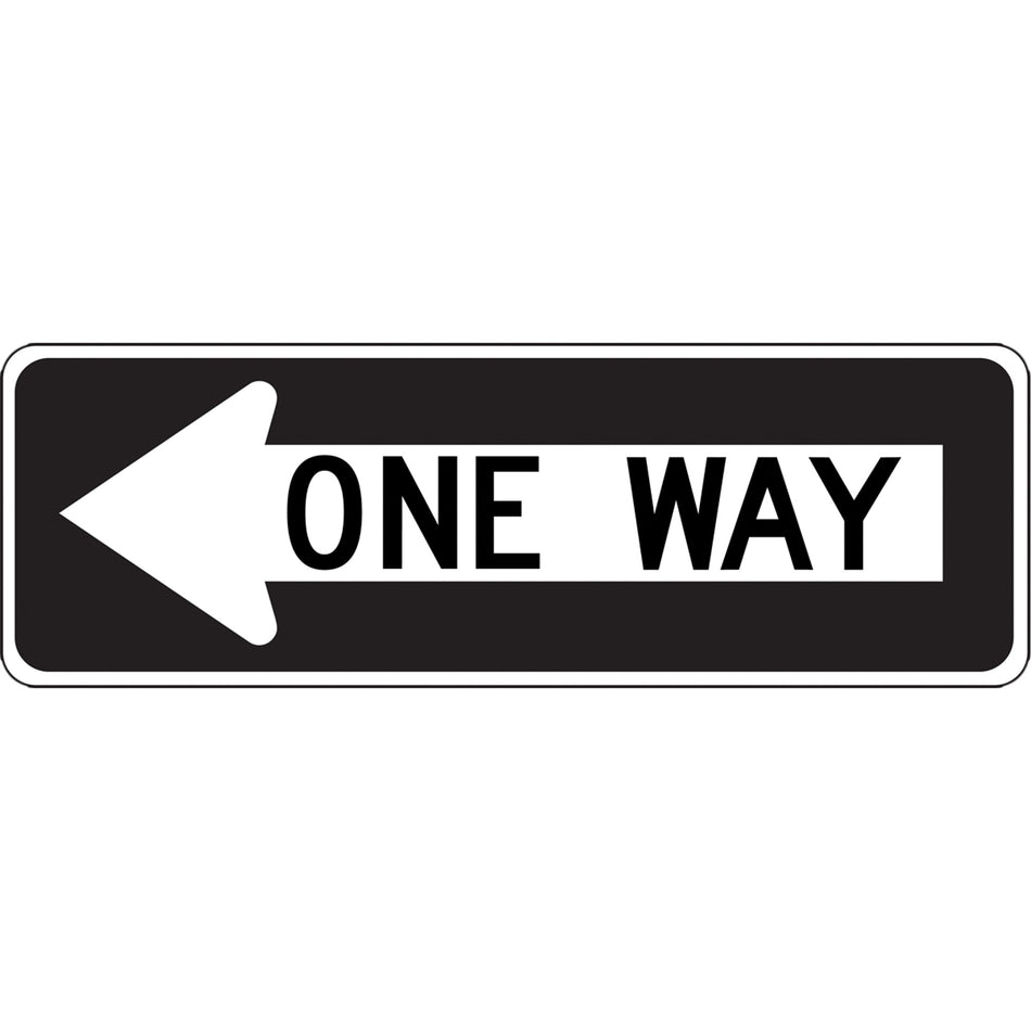 One Way Left Arrow Lane Guidance Sign - SGH892