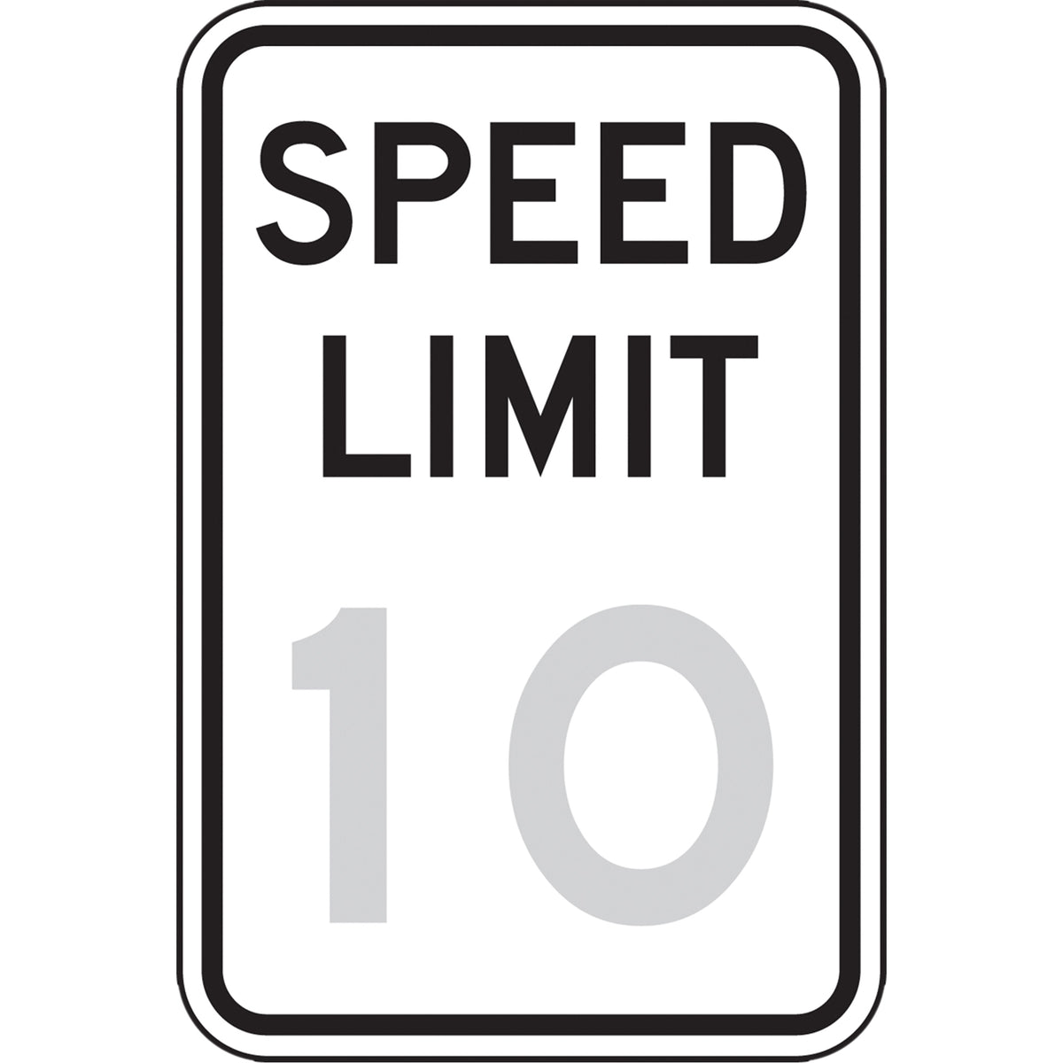 10 Km Speed Limit Sign - SGH900