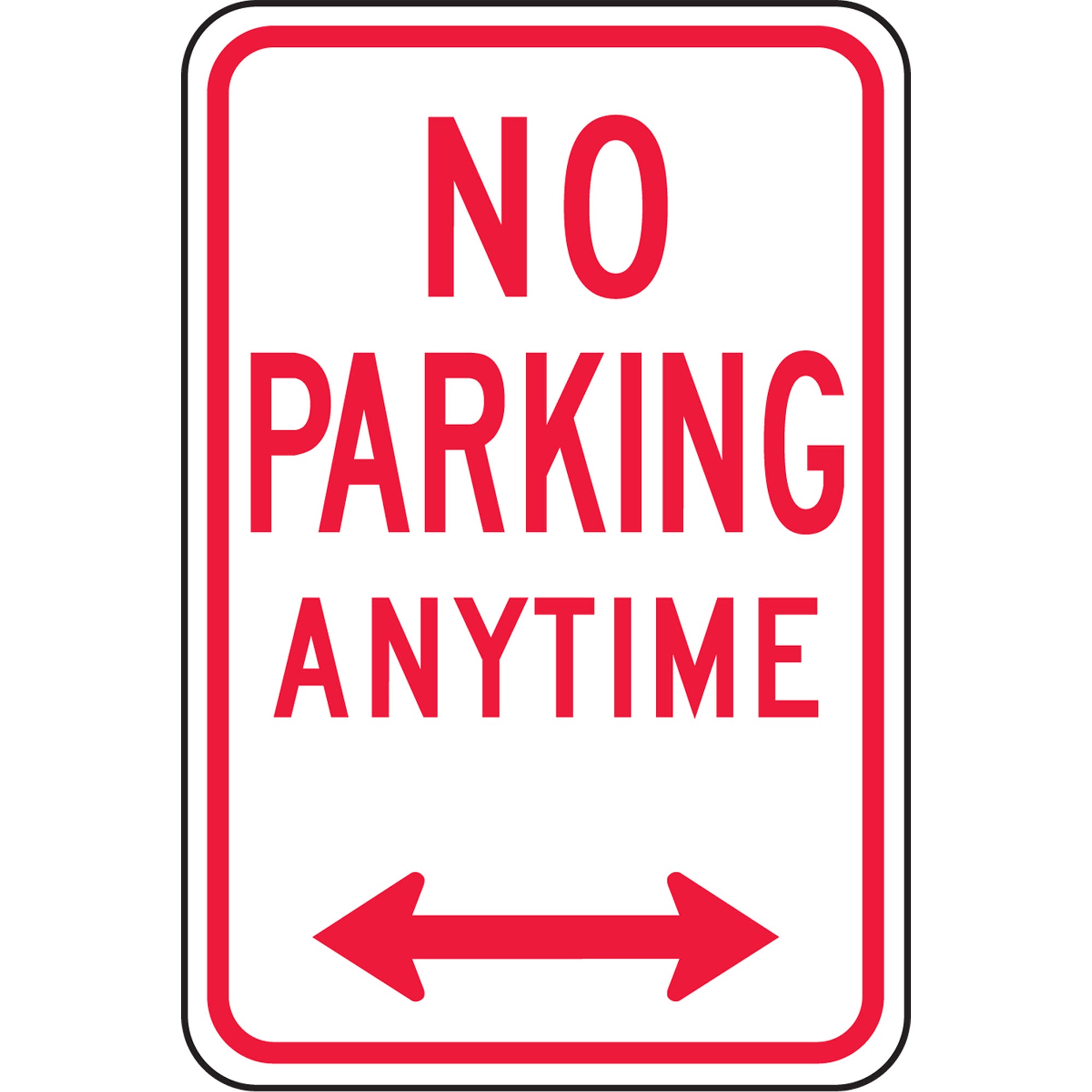 No Parking Anytime Double Arrow Sign - SGH909