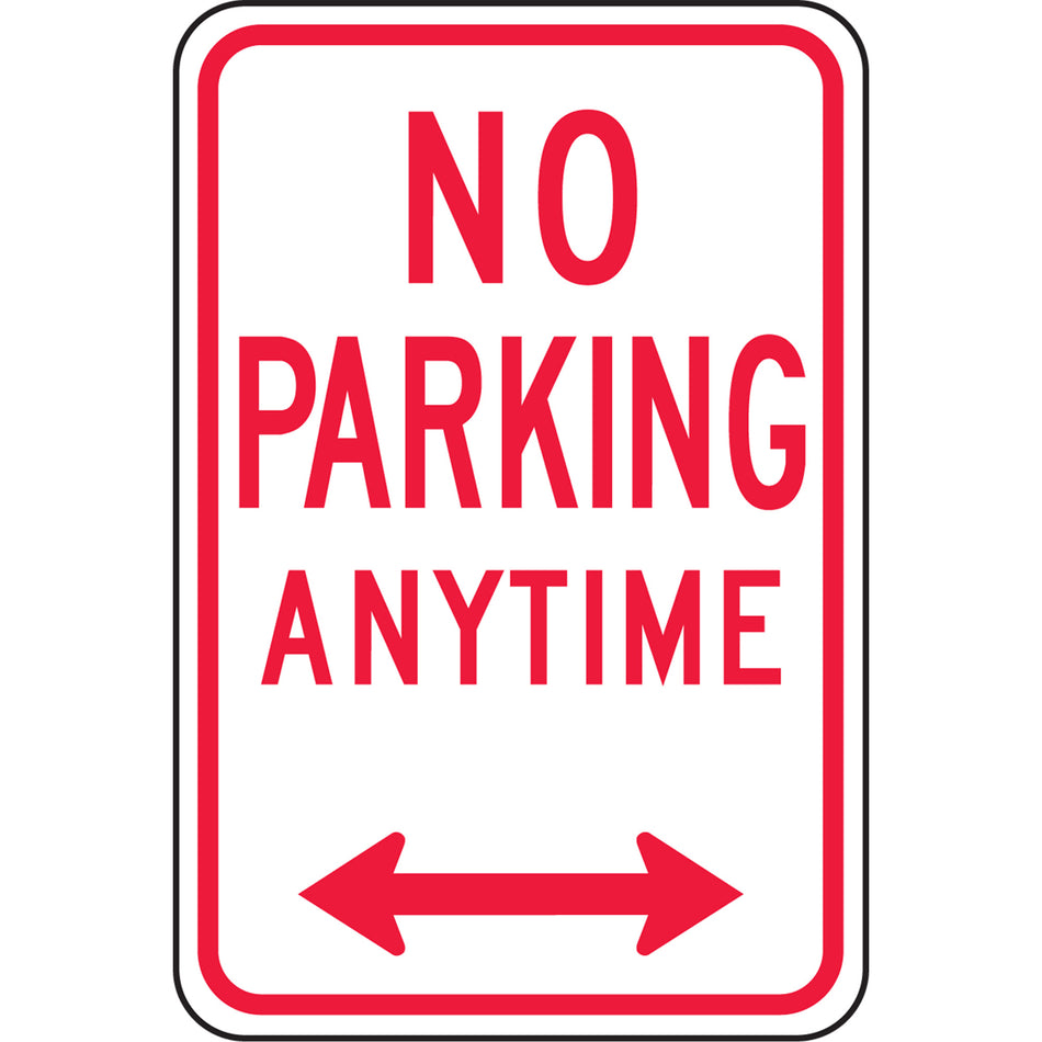 No Parking Anytime Double Arrow Sign - SGH909