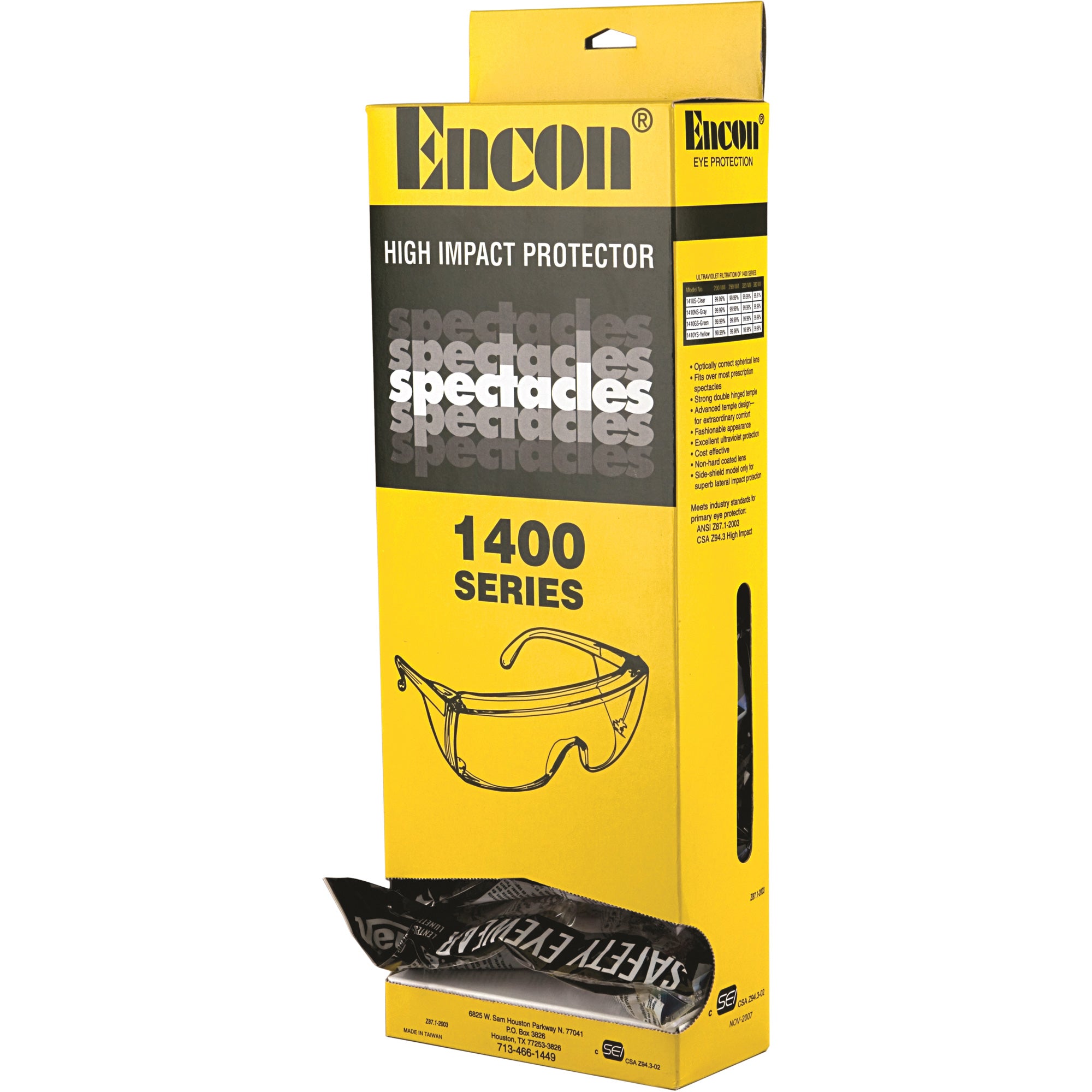 Veratti® Tuff Spec® 1400 Series Safety Glasses with Encon® Dispenser Box - SGI062