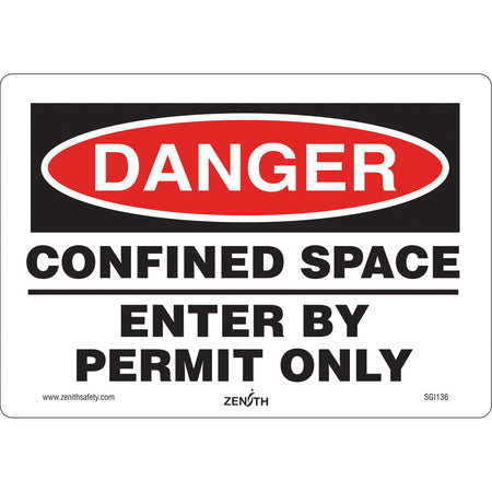 Danger Confined Space Safety Sign - SGI136