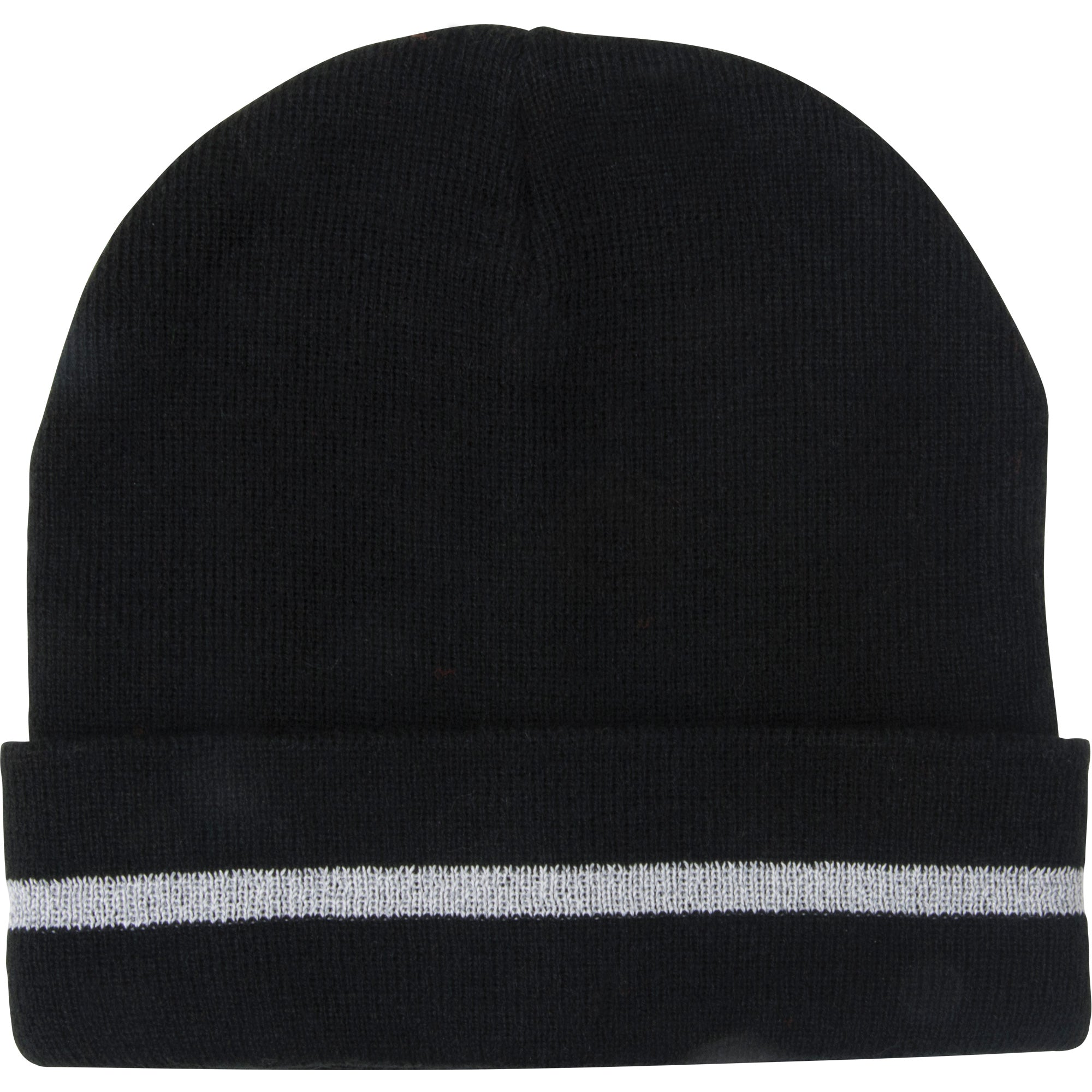 Knit Hat with Silver Reflective Stripe - SGJ105