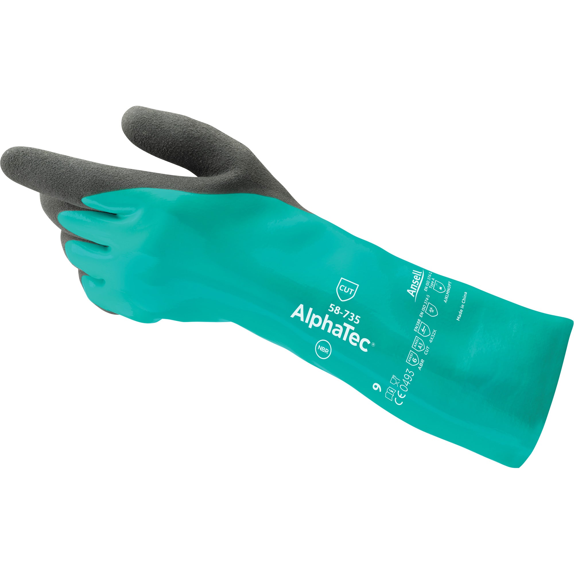 AlphaTec® 58-735 Chemical & Cut-Resistant Gloves - SGL267