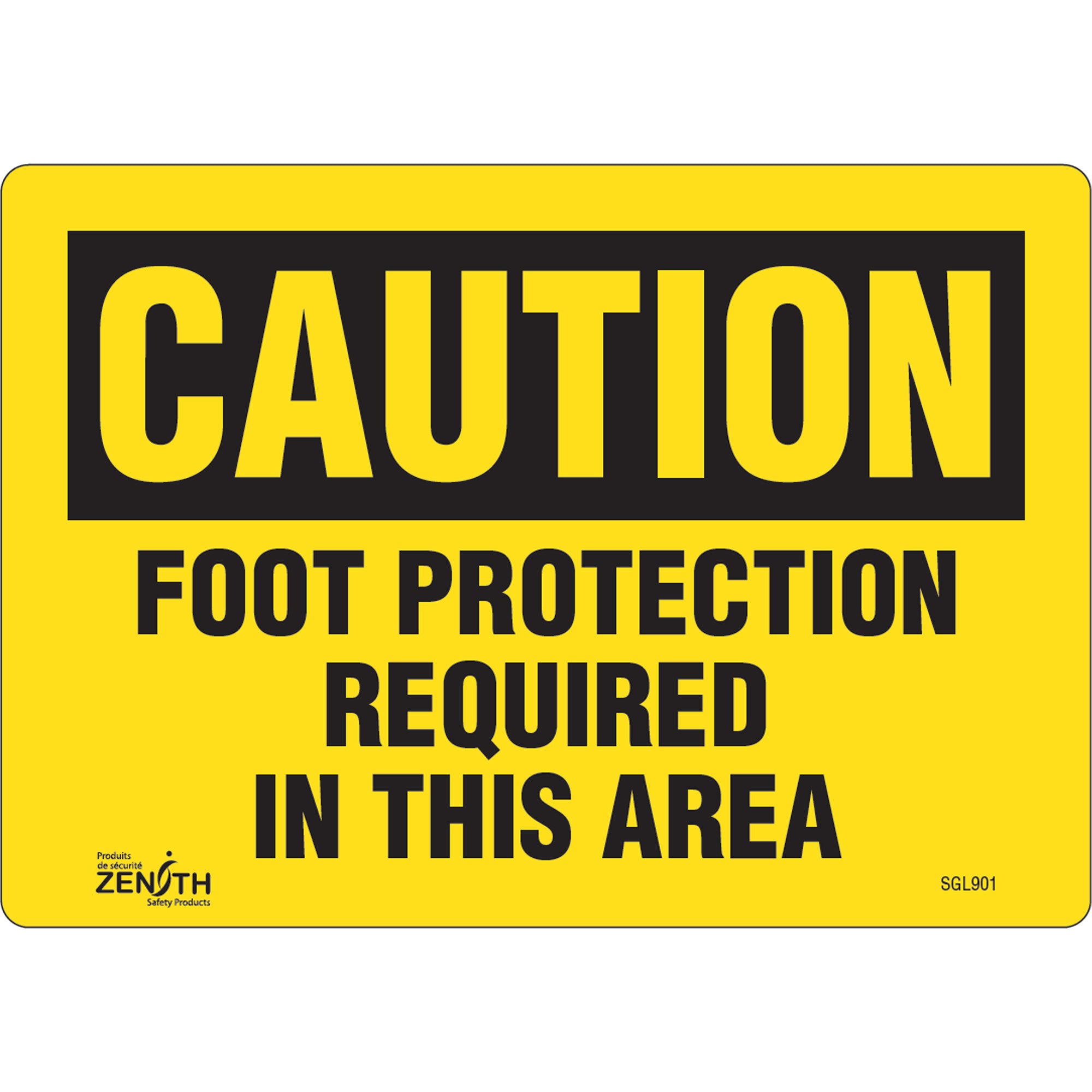 ""Foot Protection Required"" Sign - SGL901