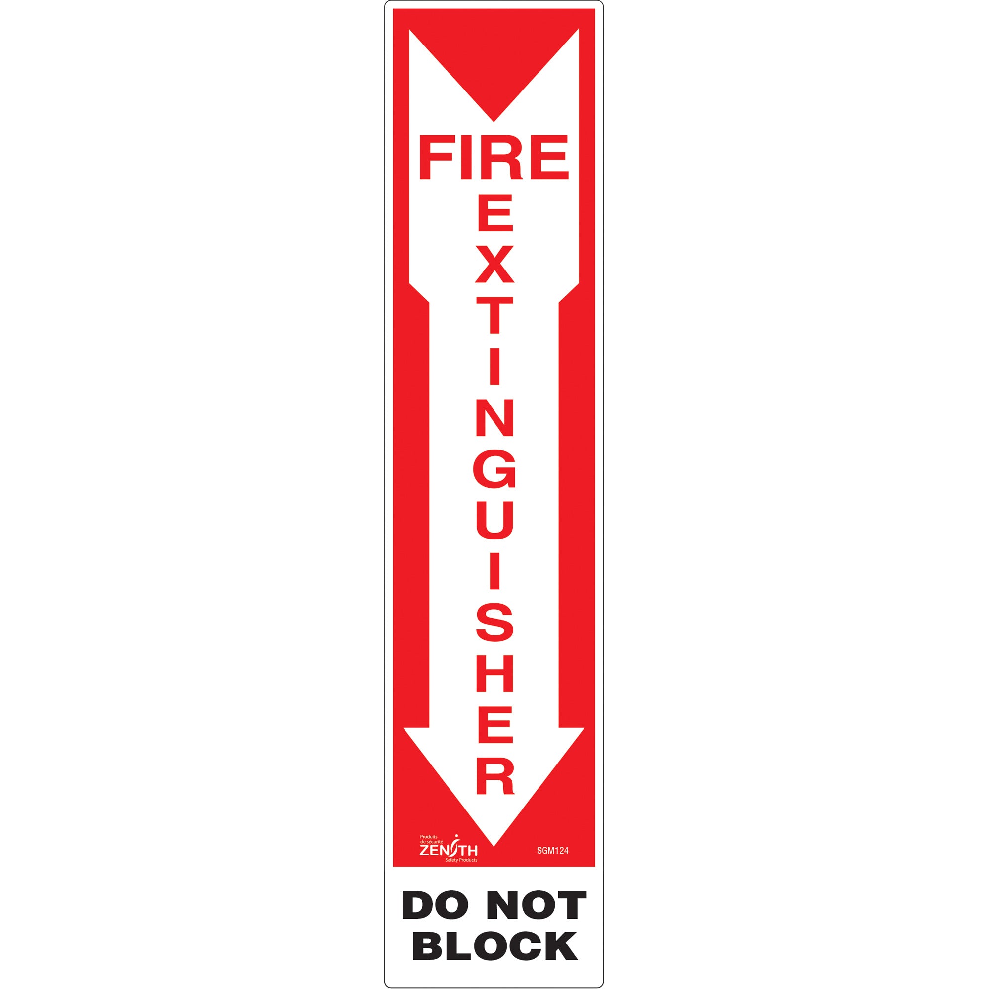 ""Fire Extinguisher - Do Not Block"" Sign - SGM124