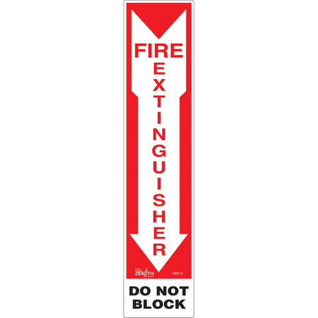 ""Fire Extinguisher - Do Not Block"" Sign - SGM124