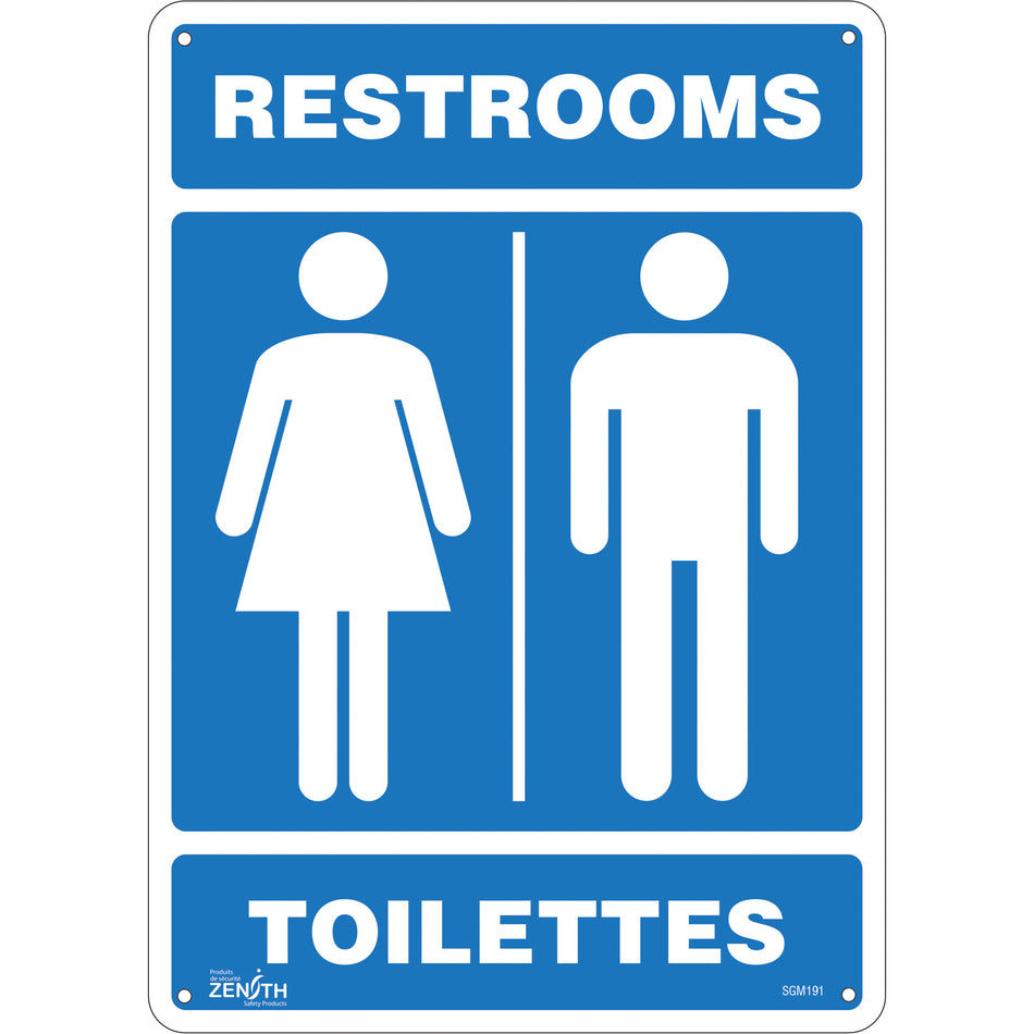 ""Restrooms - Toilettes"" Sign - SGM191