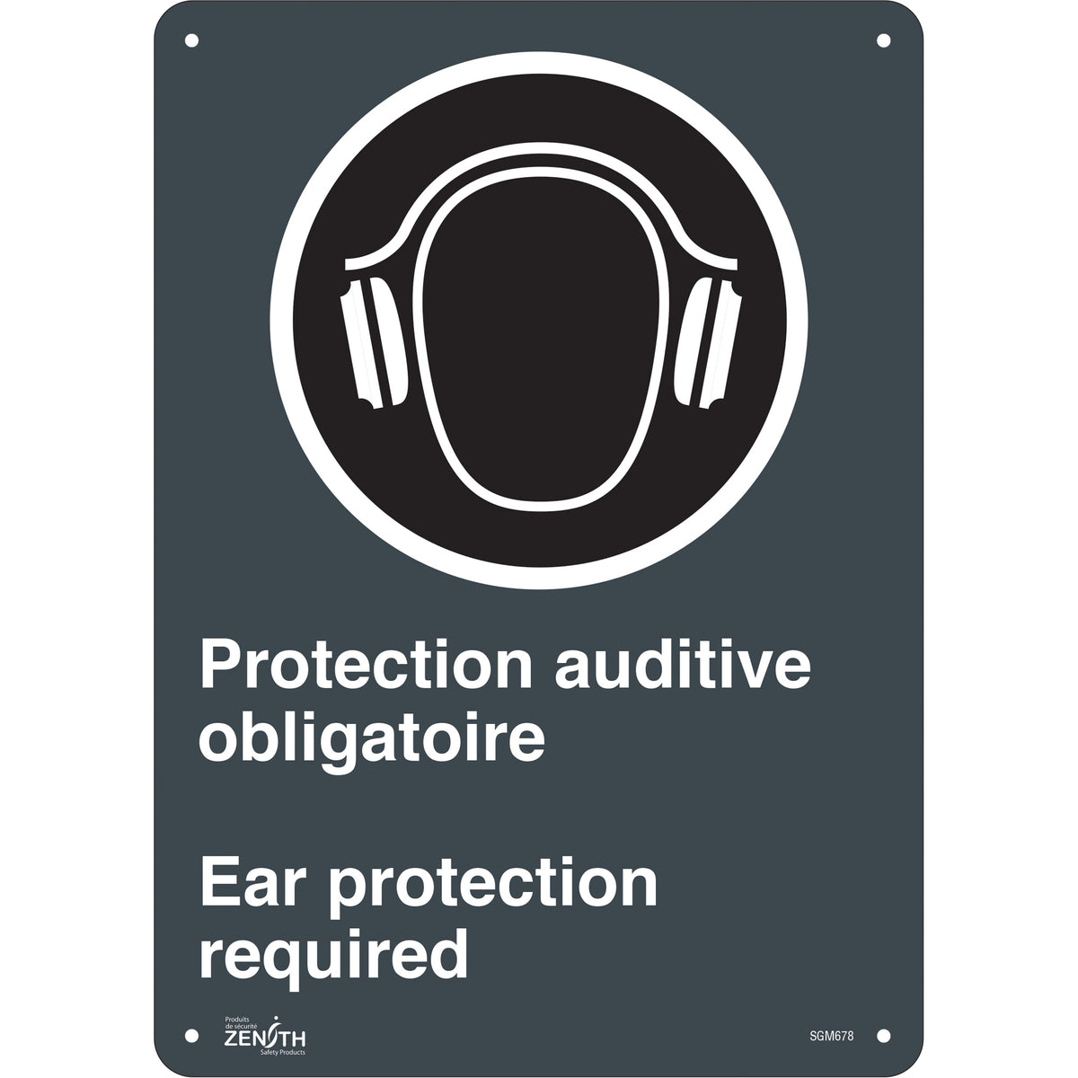 ""Protection Auditive Obligatoire - Ear Protection Required"" Sign - SGM678