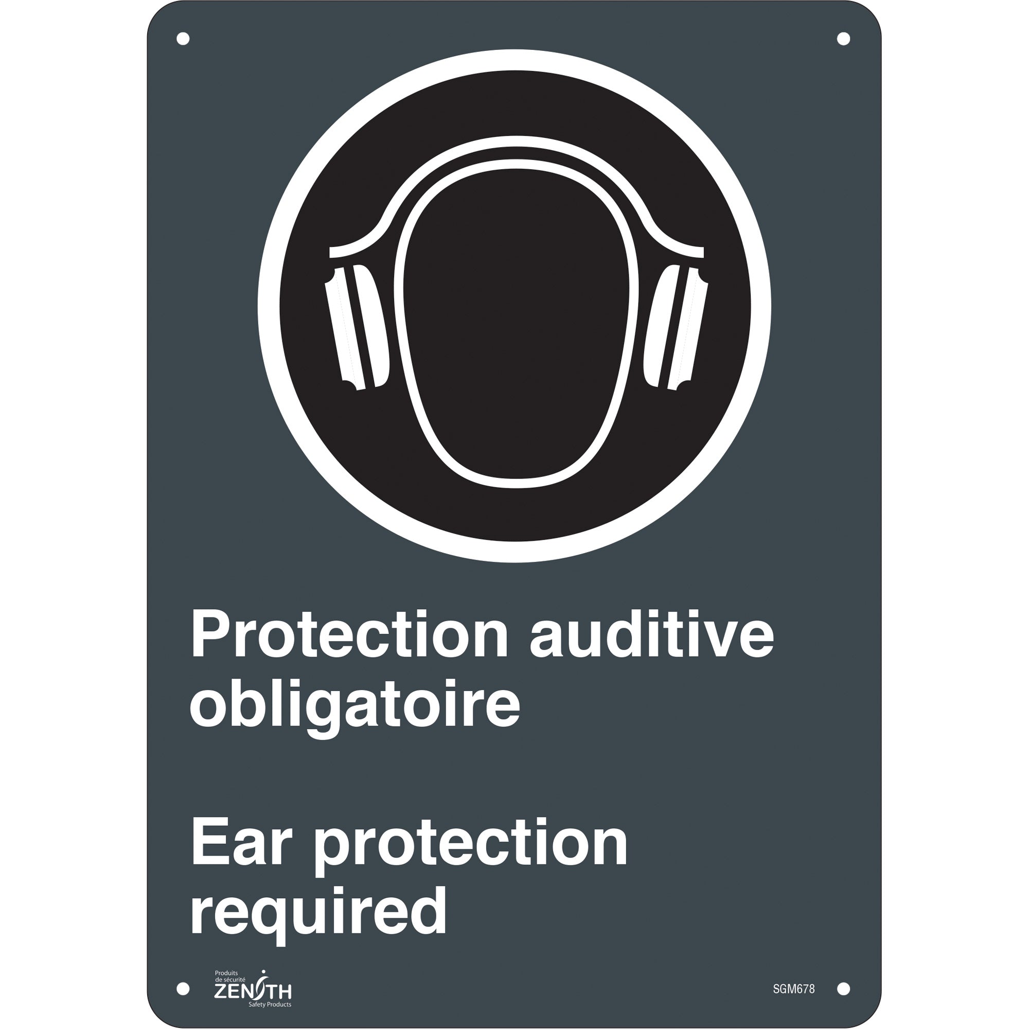 ""Protection Auditive Obligatoire - Ear Protection Required"" Sign - SGM678