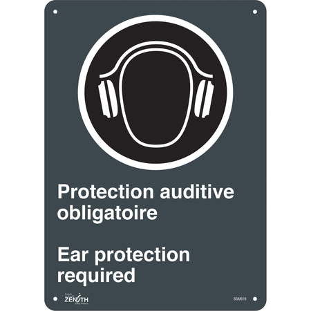 ""Protection Auditive Obligatoire - Ear Protection Required"" Sign - SGM678