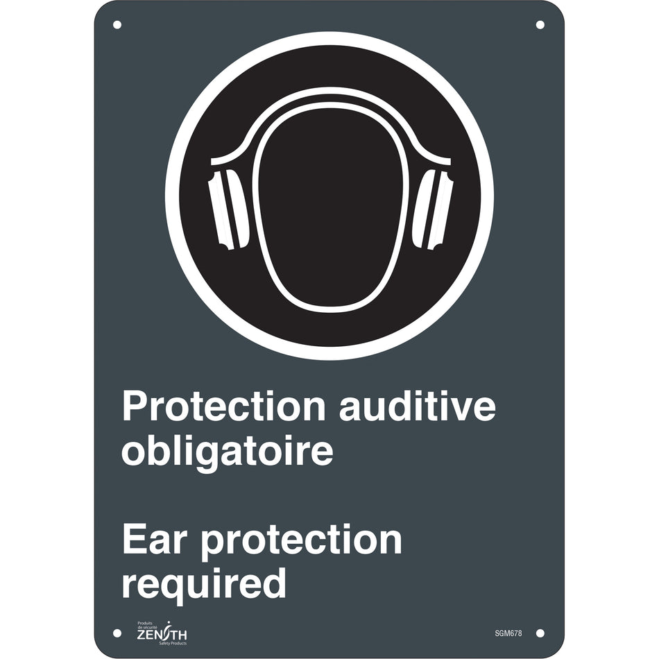 ""Protection Auditive Obligatoire - Ear Protection Required"" Sign - SGM678