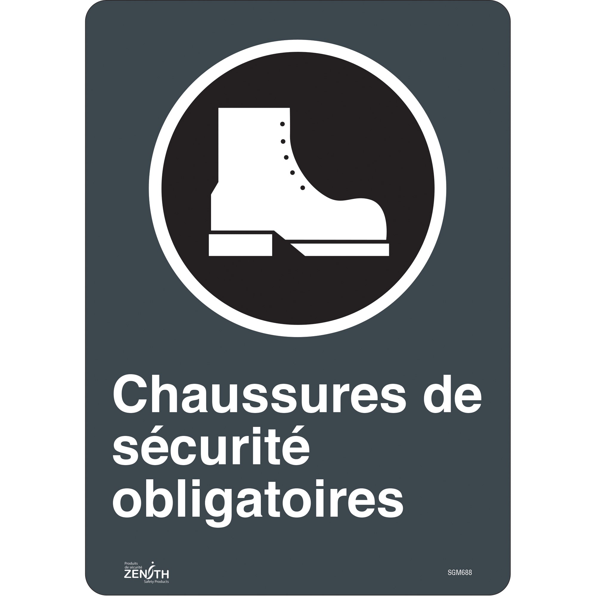""Chaussures De Sécurité Obligatoires"" Sign - SGM688