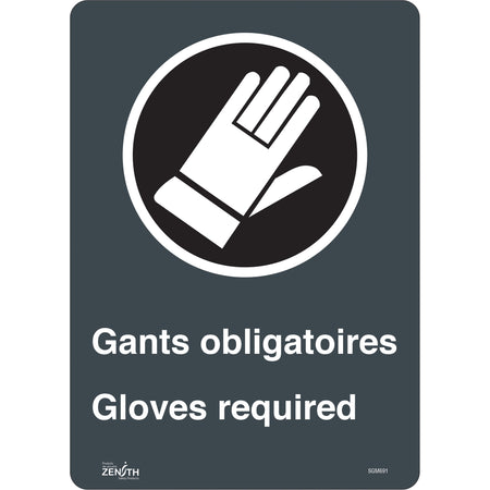 ""Gant Obligatoires - Gloves Required"" Sign - SGM691
