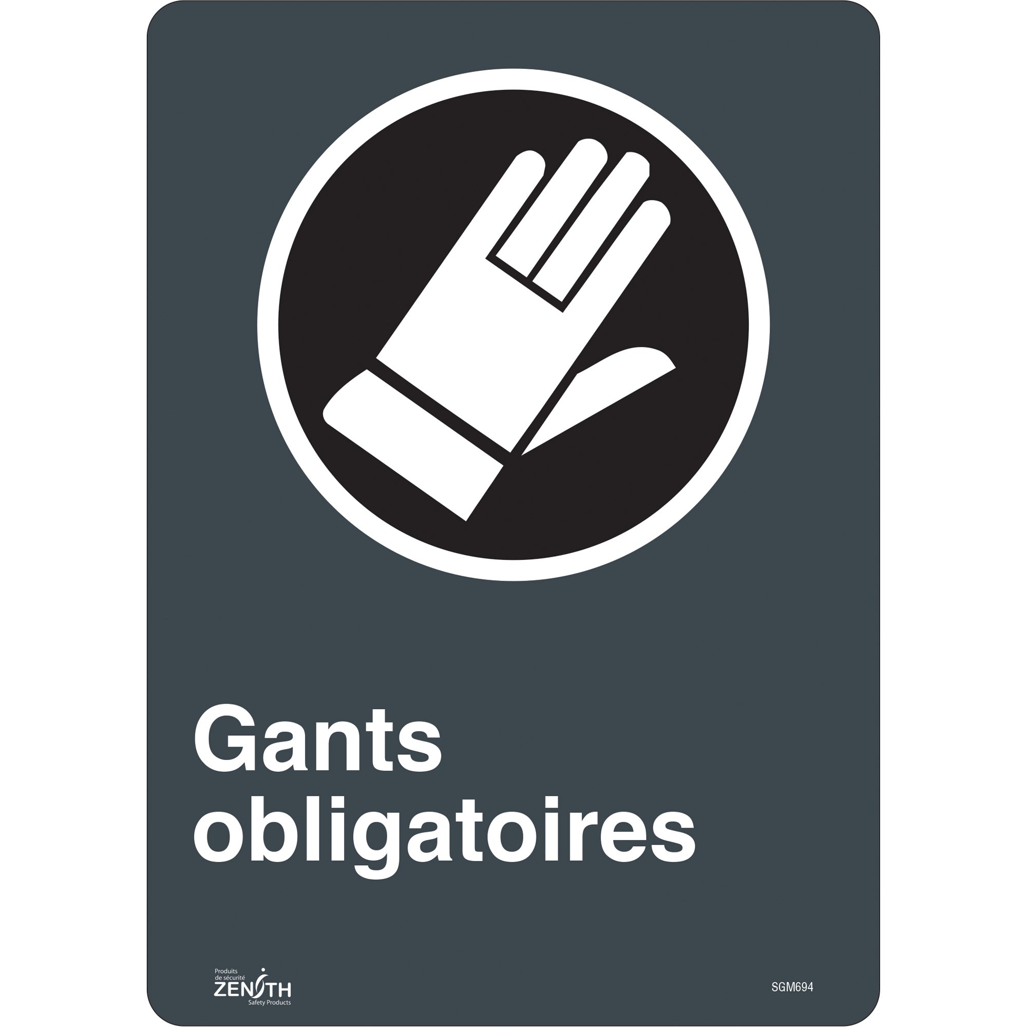 ""Gants Obligatoires"" Sign - SGM694