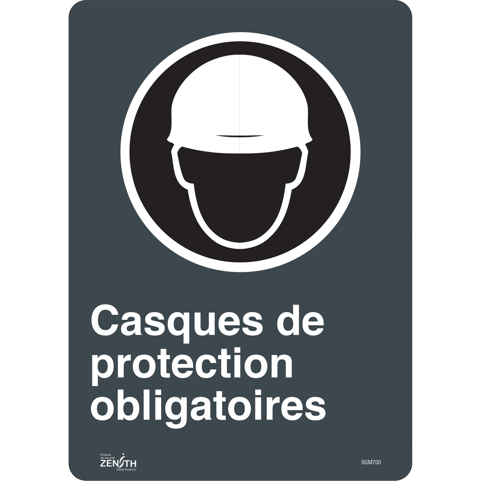 ""Casques De Protection Obligatoires"" Sign - SGM700