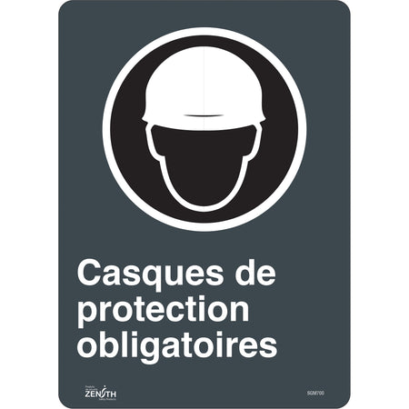 ""Casques De Protection Obligatoires"" Sign - SGM700