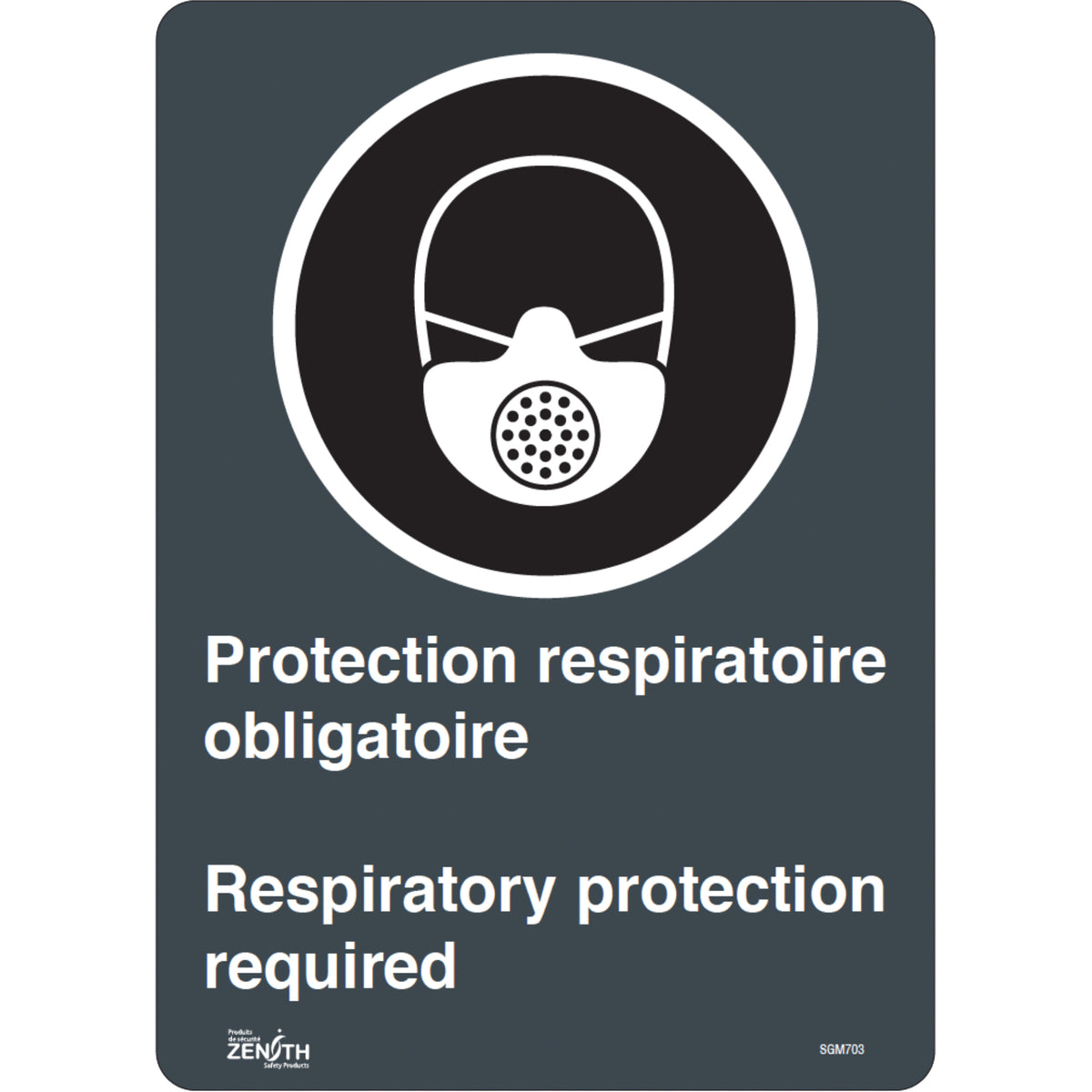 ""Protection Respiratoire Respiratory Protection"" Sign - SGM703
