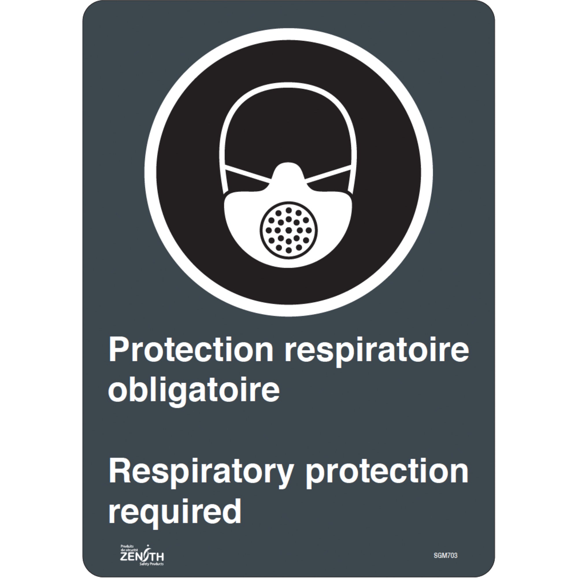 ""Protection Respiratoire Respiratory Protection"" Sign - SGM703