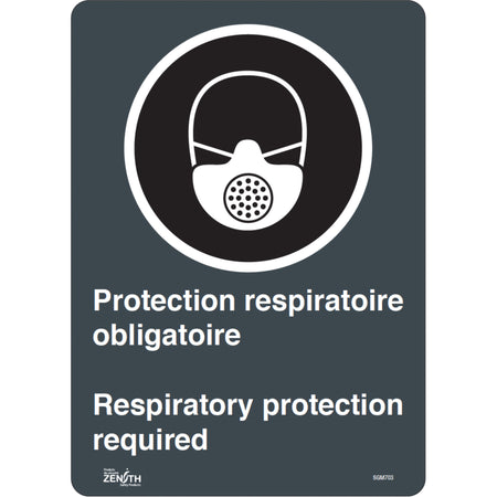 ""Protection Respiratoire Respiratory Protection"" Sign - SGM703