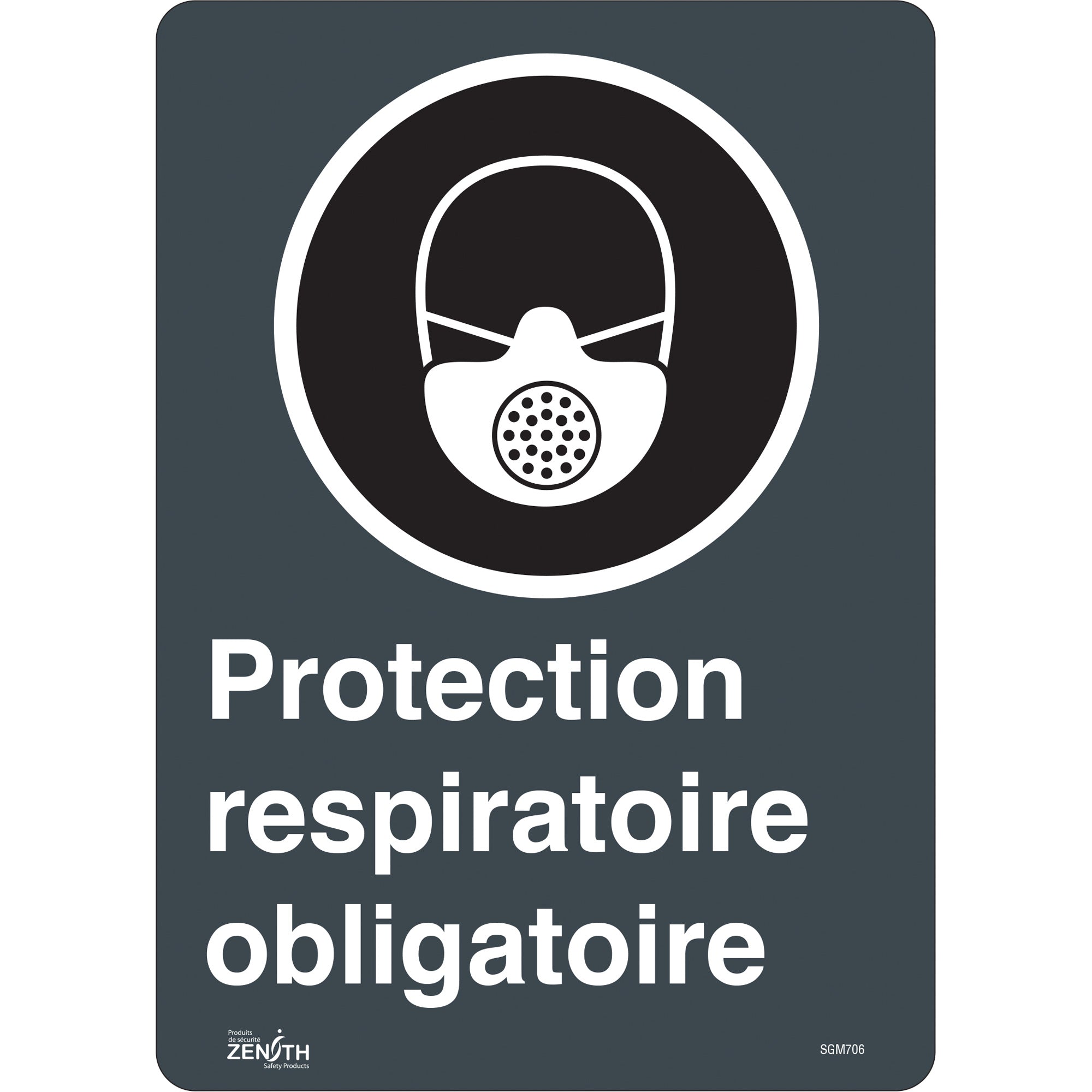 ""Protection Respiratoire Obligatoire"" Sign - SGM706