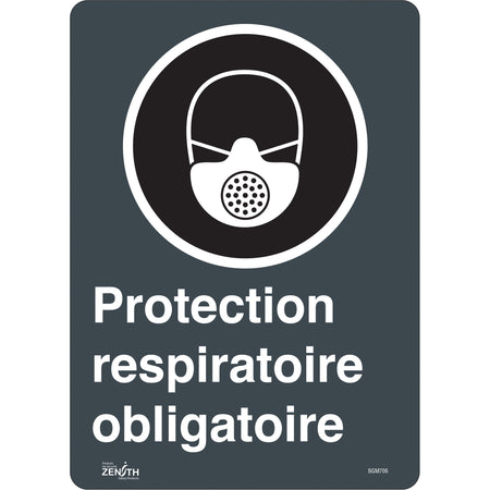 ""Protection Respiratoire Obligatoire"" Sign - SGM706