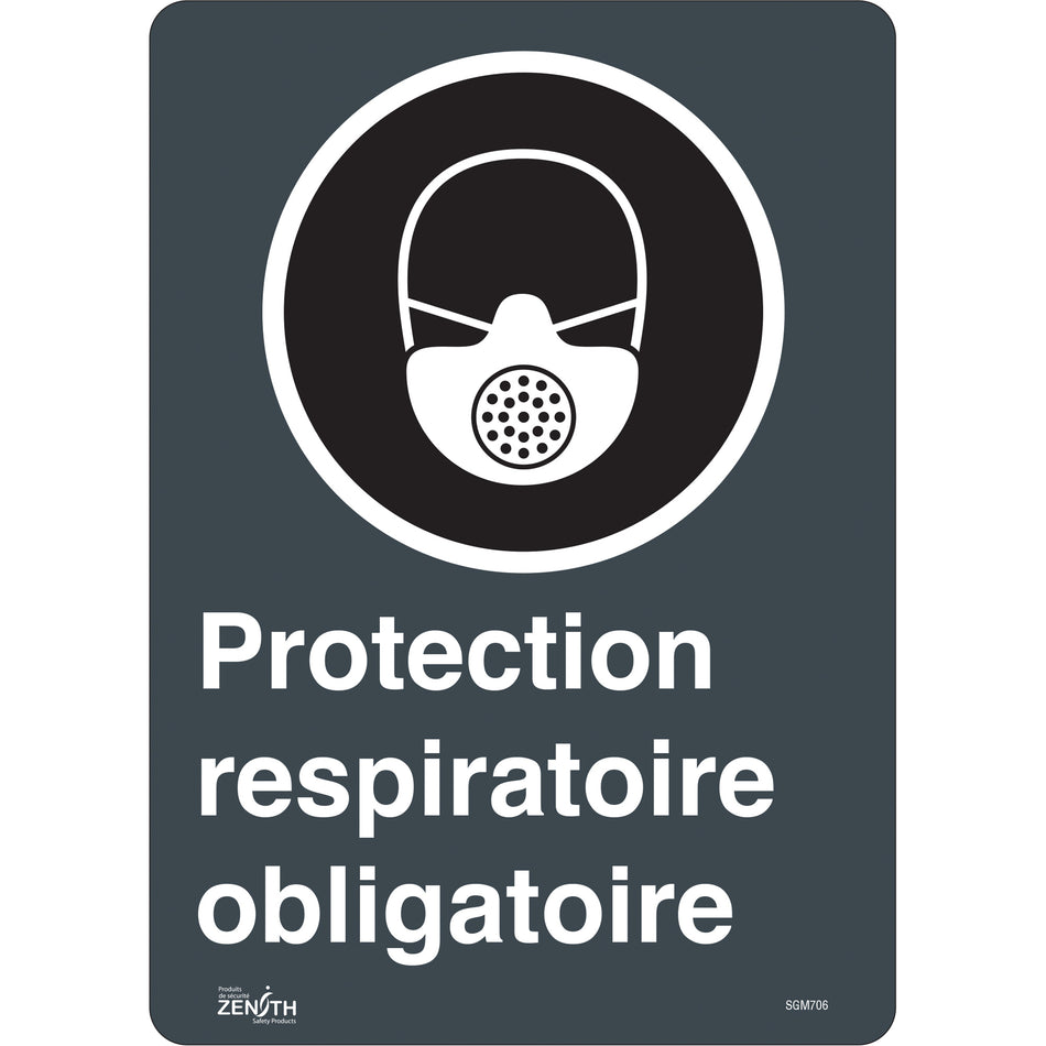 ""Protection Respiratoire Obligatoire"" Sign - SGM706