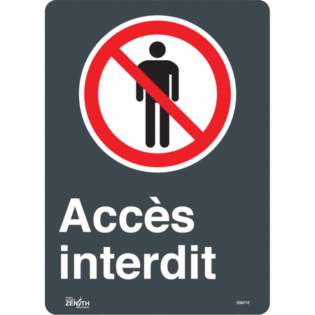 ""Accès interdit"" Sign - SGM718