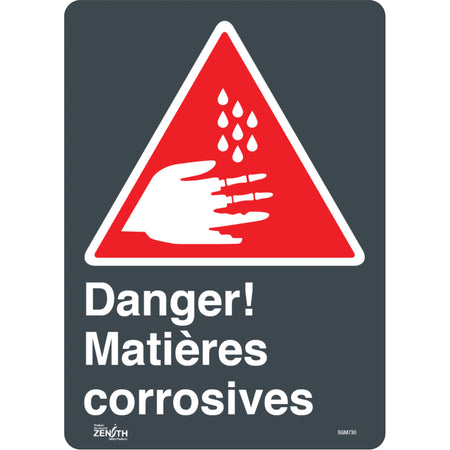 ""Matières Corrosives"" Sign - SGM730