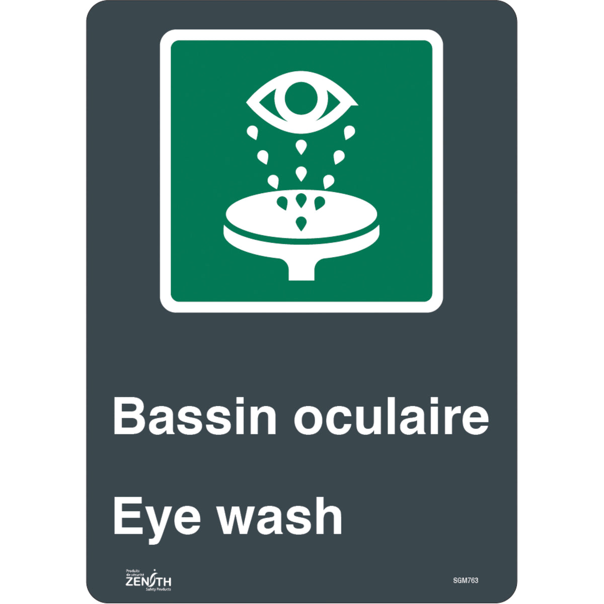 ""Bassin Oculaire/Eye Wash"" Sign - SGM763