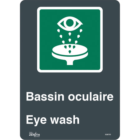 ""Bassin Oculaire/Eye Wash"" Sign - SGM763