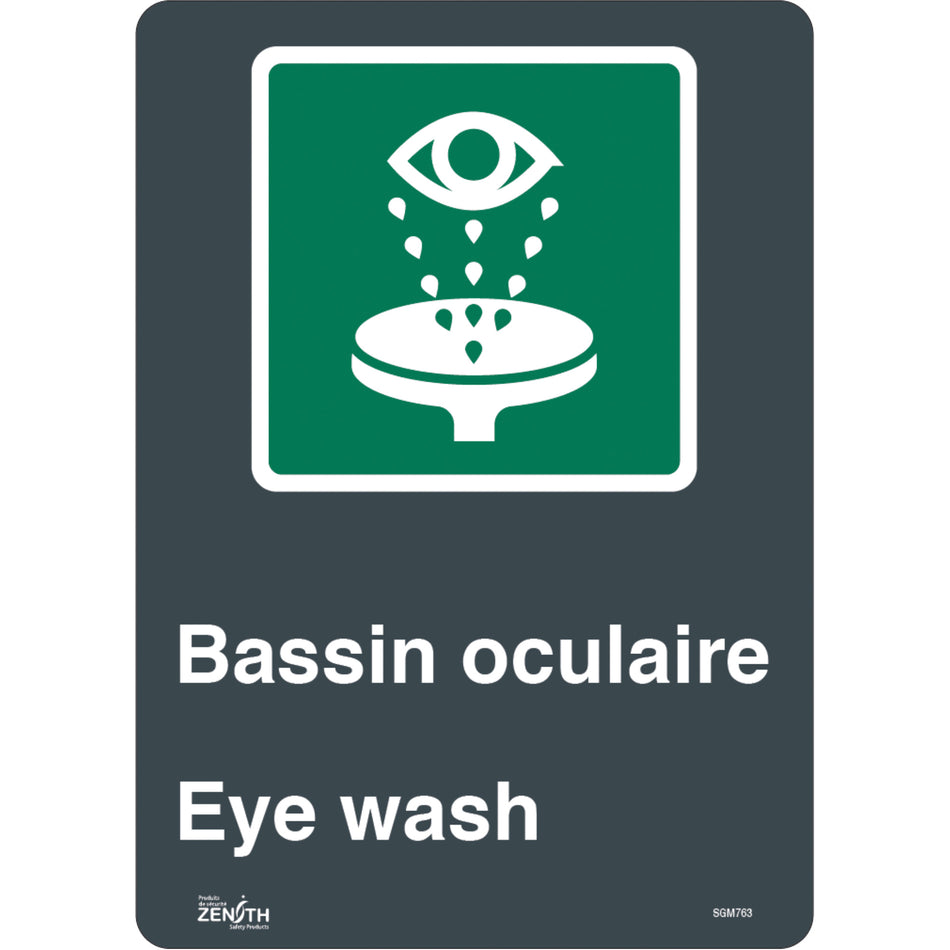 ""Bassin Oculaire/Eye Wash"" Sign - SGM763