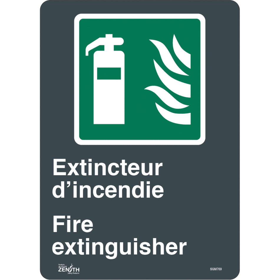 ""Extincteur D'Incendie/Fire Extinguisher"" Sign - SGM769