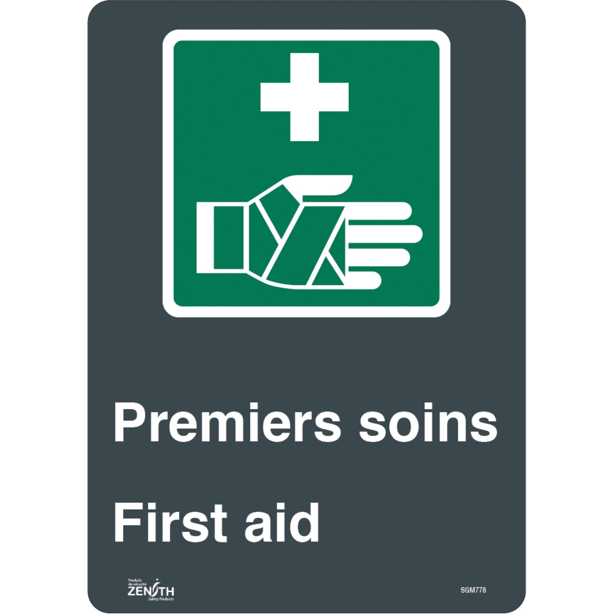""Premier Soins/First Aid"" Sign - SGM778