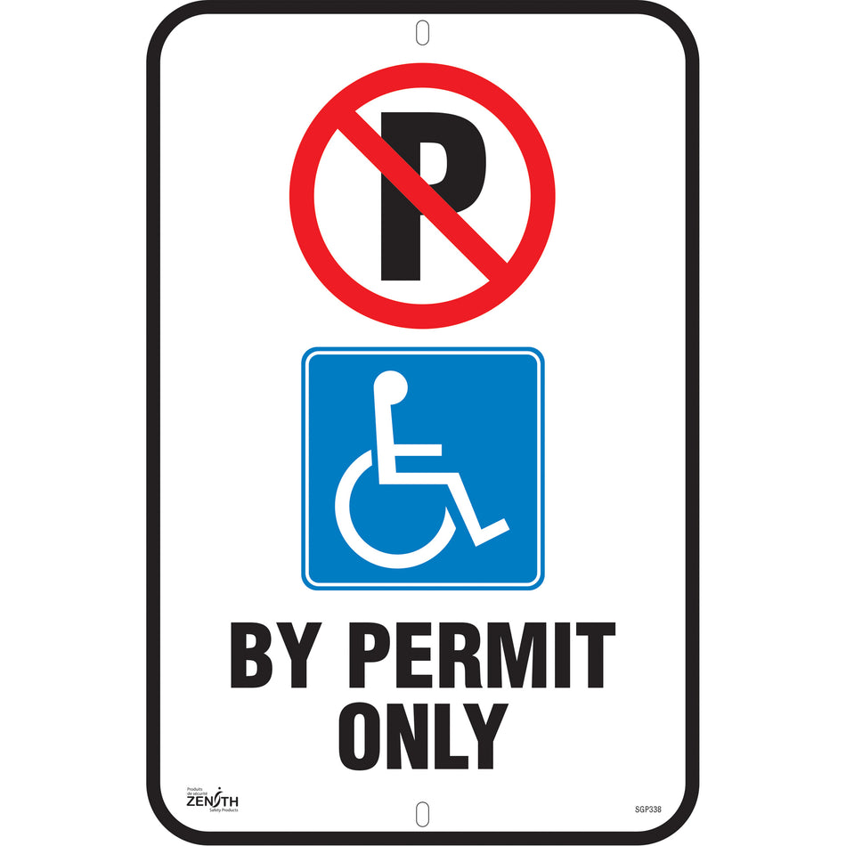 ""By Permit Only"" Parking Sign - SGP338