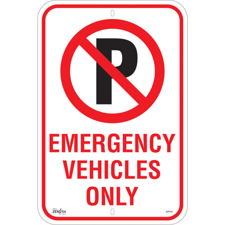 No Parking ""Emergency Vehicles Only"" Sign - SGP344