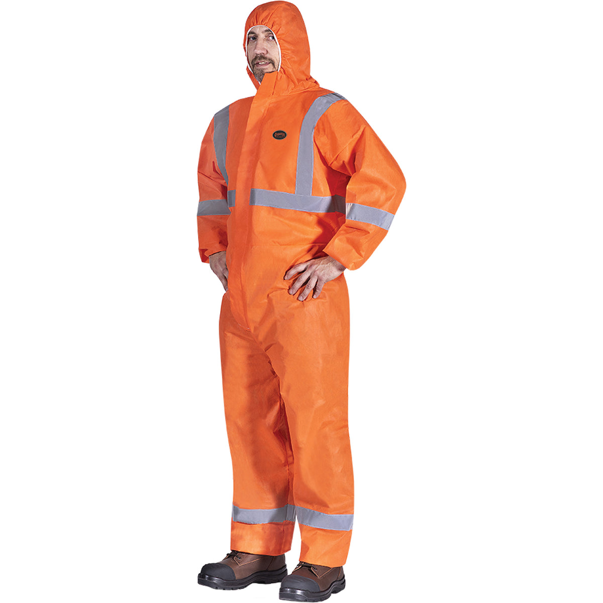 2077 Hooded Coveralls with Reflective Tape - SGP701