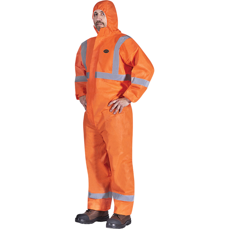 2077 Hooded Coveralls with Reflective Tape - SGP701