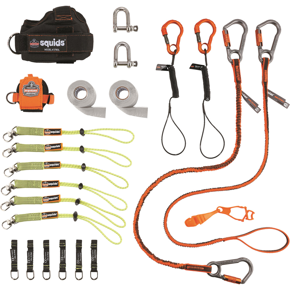 Squids® 3186 Iron/Steel Worker's Tool Tethering Kit - SGP836